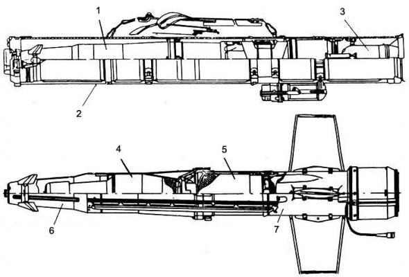Компоновочная схема ракеты 9М111