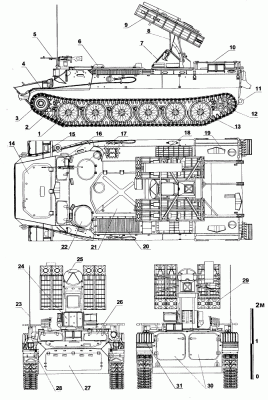 Схема ЗРК Стрела-10М
