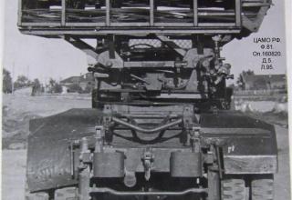 Фотографии из Заключения по войсковым испытаниям боевых машин БМ-8-СН и повторным войсковым испытаниям боевых машин БМ-13-СН, проведенных в период с 10.05 по 10.06.1946 года (БМ-8-СН)