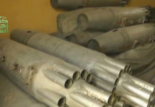 Блоки орудий УБ-16-57УМП для НАР С-5. Авиабаза Тафтаназ.http://brown-moses.blogspot.ru/2013_01_01_archive.html.Опубл.18.01.2013г
