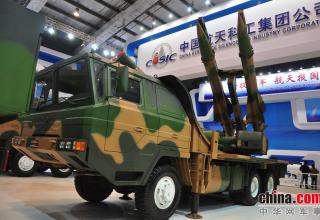 Демонстрационный вариант ПУ ЗРК KS-1C. http://www.china-defense-mashup.com/ks-1c-sam-missile-in-2014-zhuhai-air-show.html