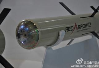 Макет ПТУР Red Arrow 12 (Китай).www.china-defense-mashup.com/hj-12-anti-tank-missile-in-2014-zhuhai-air-show.html
