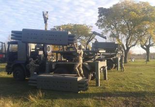 Вариант боевой машины с ТПК (Аргентина)