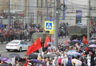 Военный парад в ознаменование 77-й годовщины Победы в Великой Отечественной войне (1941-1945 годов) в Городе-Герое Туле