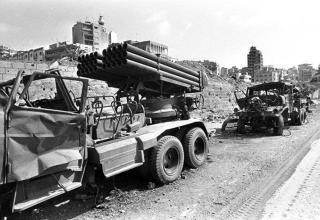 Уничтоженная в Бейруте БМ РСЗО БМ-11, 1982 год. https://hanber.livejournal.com/2685604.html