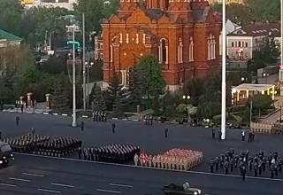 Вечерняя репетиция Парада Победы в ознаменование 79-й годовщины Победы в Великой Отечественной войне (1941-1945 годов) в Городе-Герое Туле