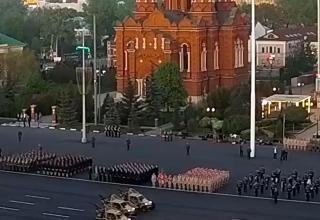 Вечерняя репетиция Парада Победы в ознаменование 79-й годовщины Победы в Великой Отечественной войне (1941-1945 годов) в Городе-Герое Туле